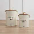 Pet Food Storage Bucket with Wooden Lid - DUSK