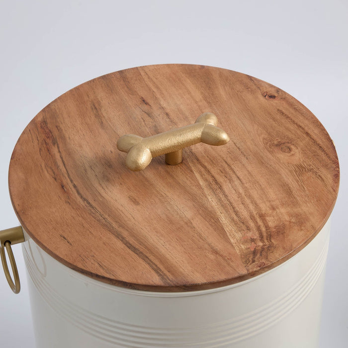 Pet Food Storage Bucket with Wooden Lid - DUSK