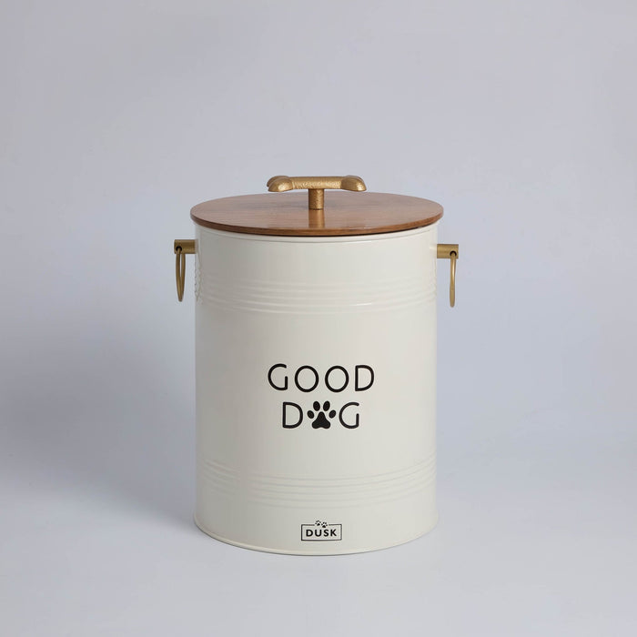 Pet Food Storage Bucket with Wooden Lid - DUSK