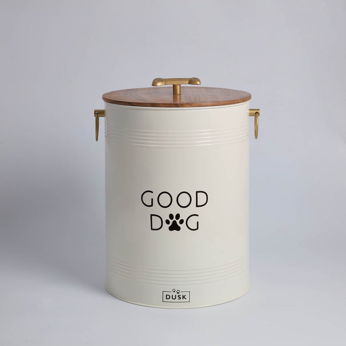 Pet Food Storage Bucket with Wooden Lid - DUSK