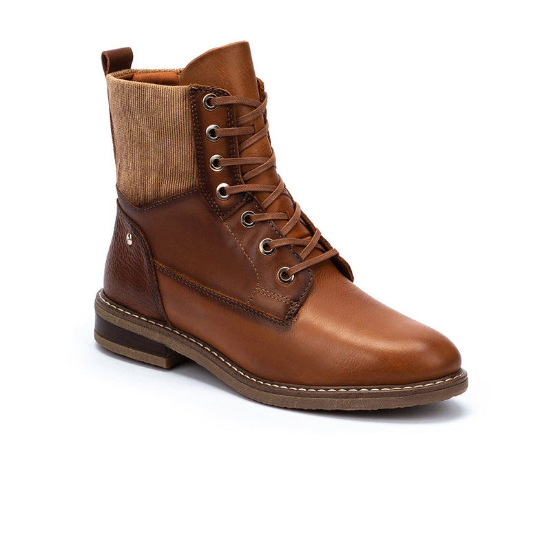Pikolinos Aldaya W8J-8966C1 Ankle Boot (Women) - Brandy Leather/Textile Boots - Fashion - Mid Boot - The Heel Shoe Fitters