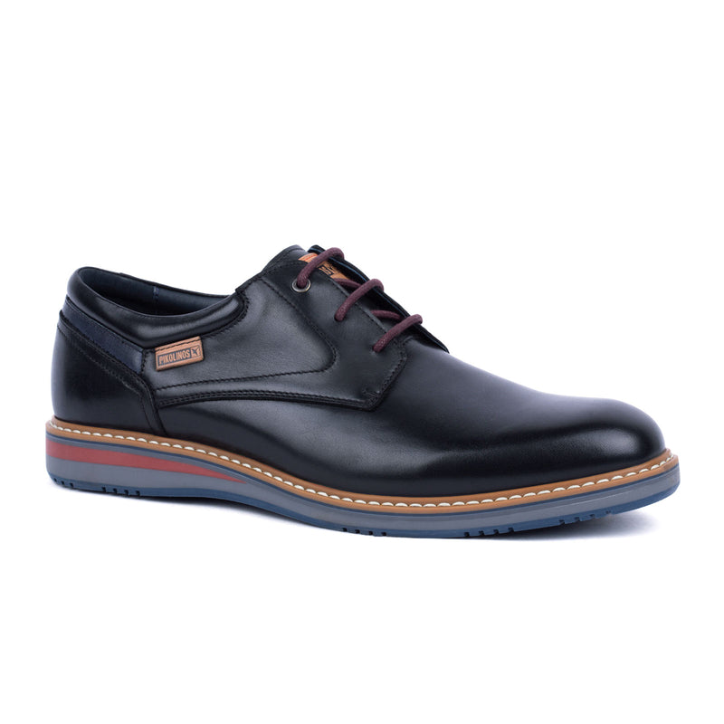 Pikolinos Avila M1T-4050 Oxford (Men) - Black Leather Dress-Casual - Oxford - The Heel Shoe Fitters