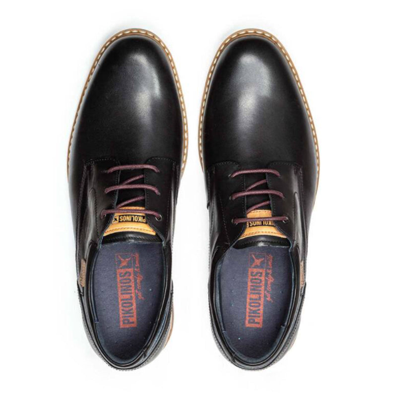 Pikolinos Avila M1T-4050 Oxford (Men) - Black Leather Dress-Casual - Oxford - The Heel Shoe Fitters