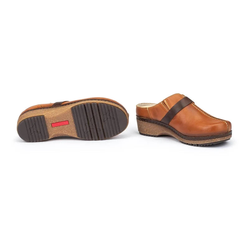 Pikolinos Granada W0W-3590C1 Clog (Women) - Brandy Leather Dress-Casual - Clogs & Mules - The Heel Shoe Fitters