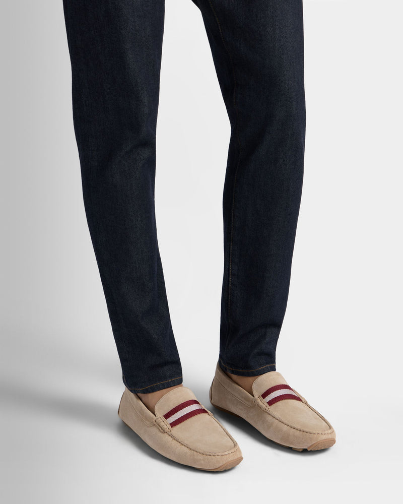 Pilot Driver in Beige Suede