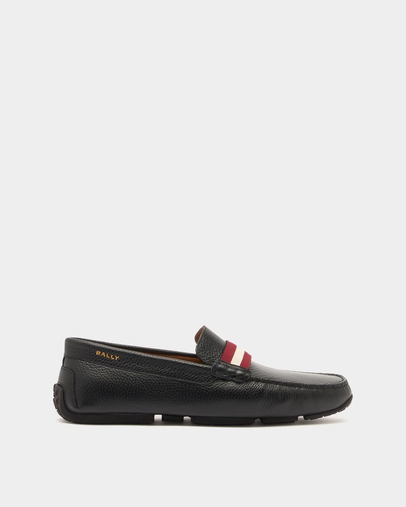 Pilot Driver in Black Grained Leather