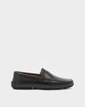 Pilot Driver in Black Grained Leather