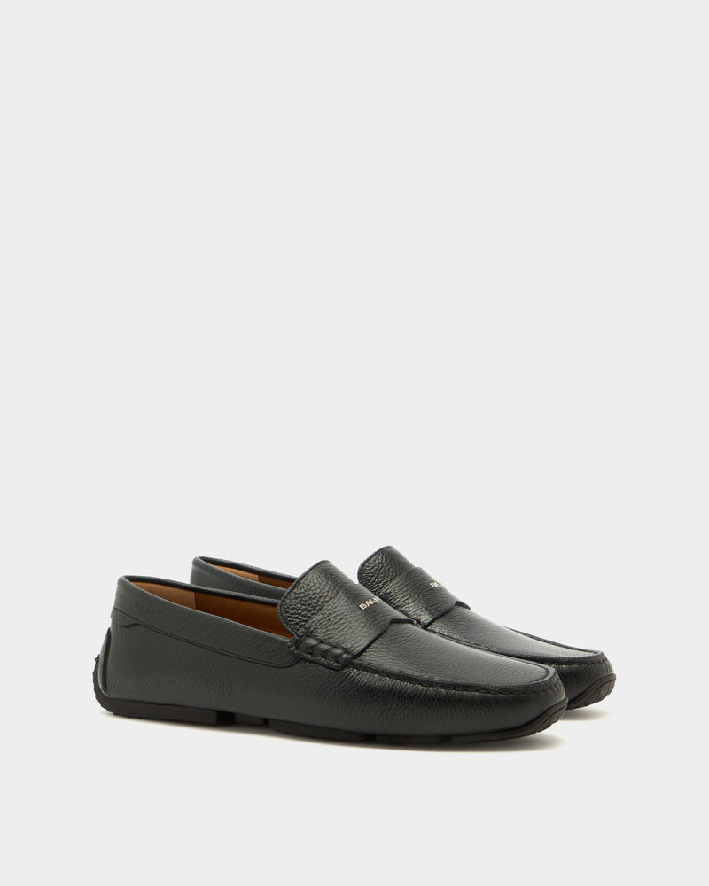Pilot Driver in Black Grained Leather