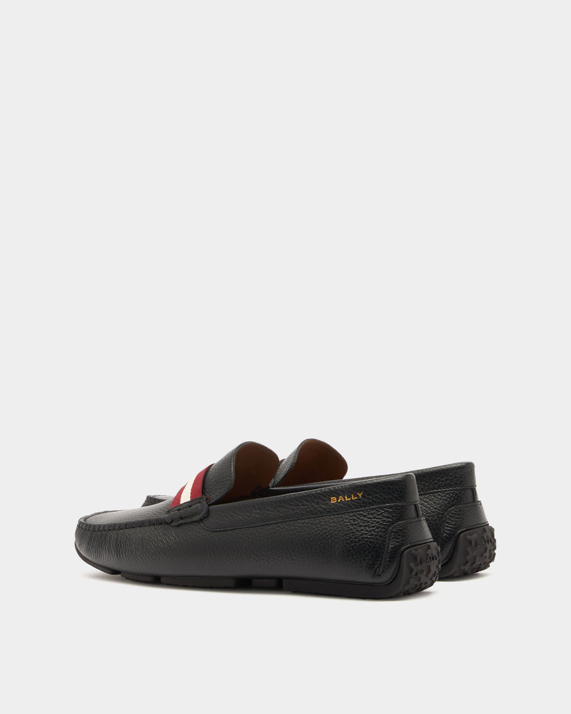Pilot Driver in Black Grained Leather