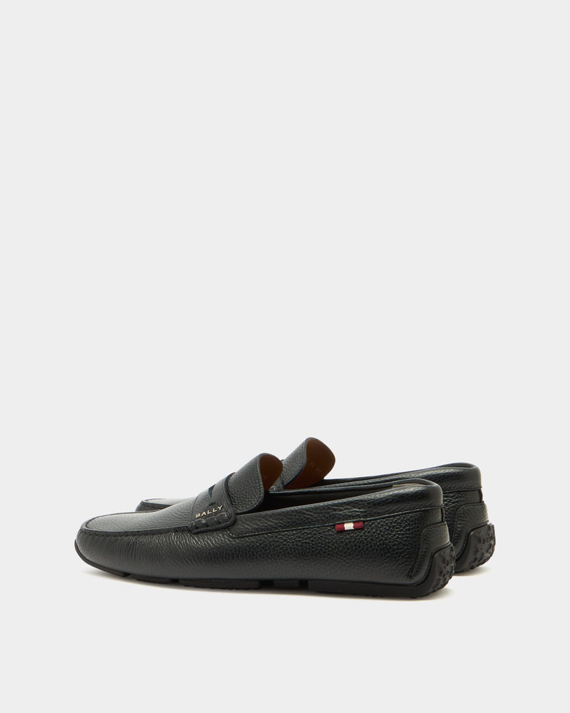 Pilot Driver in Black Grained Leather