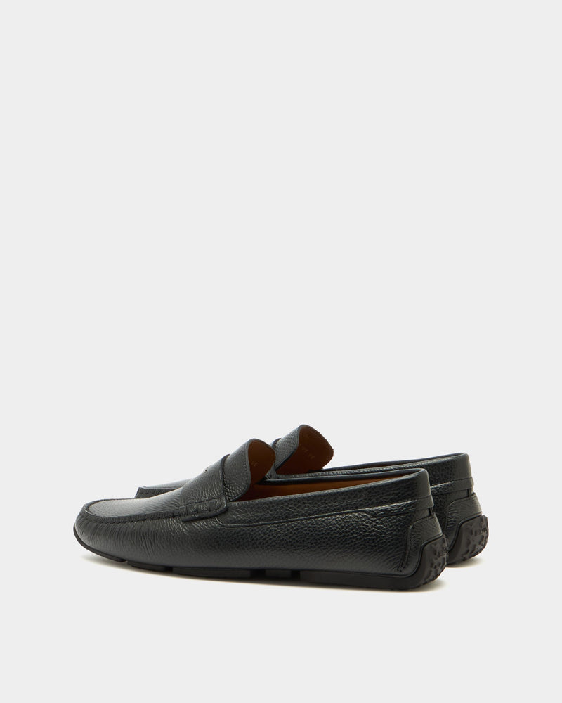 Pilot Driver in Black Grained Leather