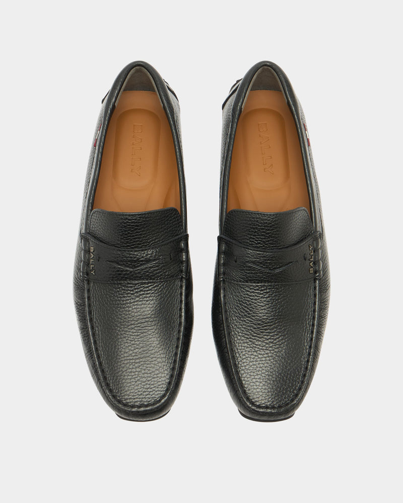 Pilot Driver in Black Grained Leather
