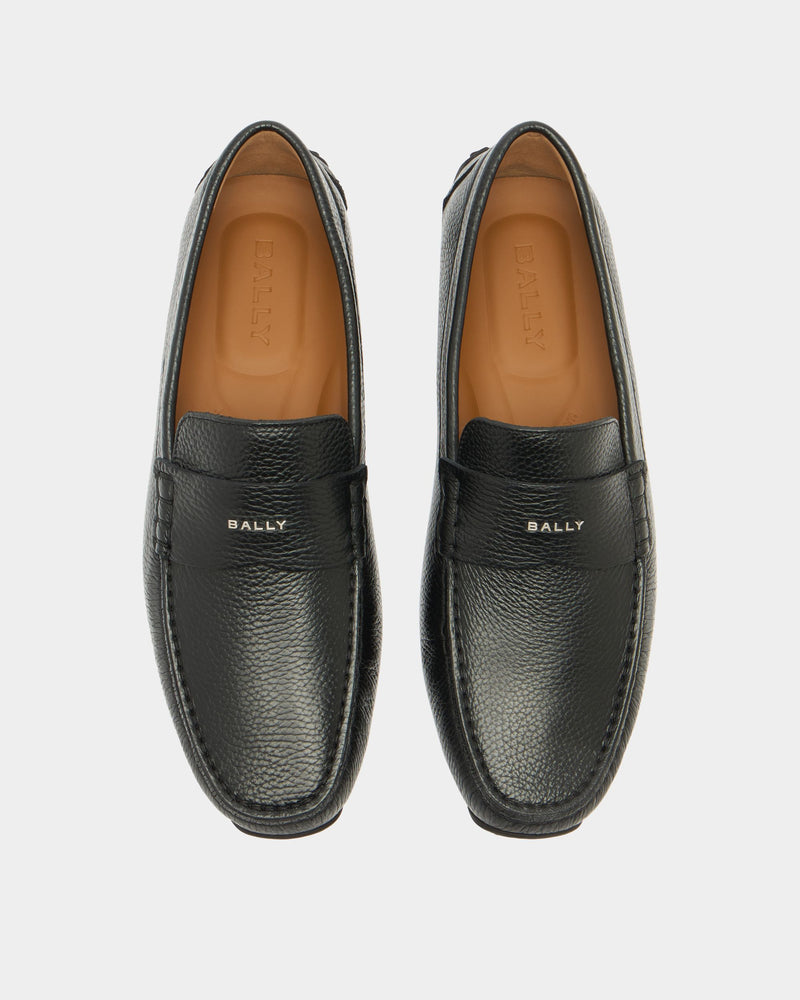 Pilot Driver in Black Grained Leather