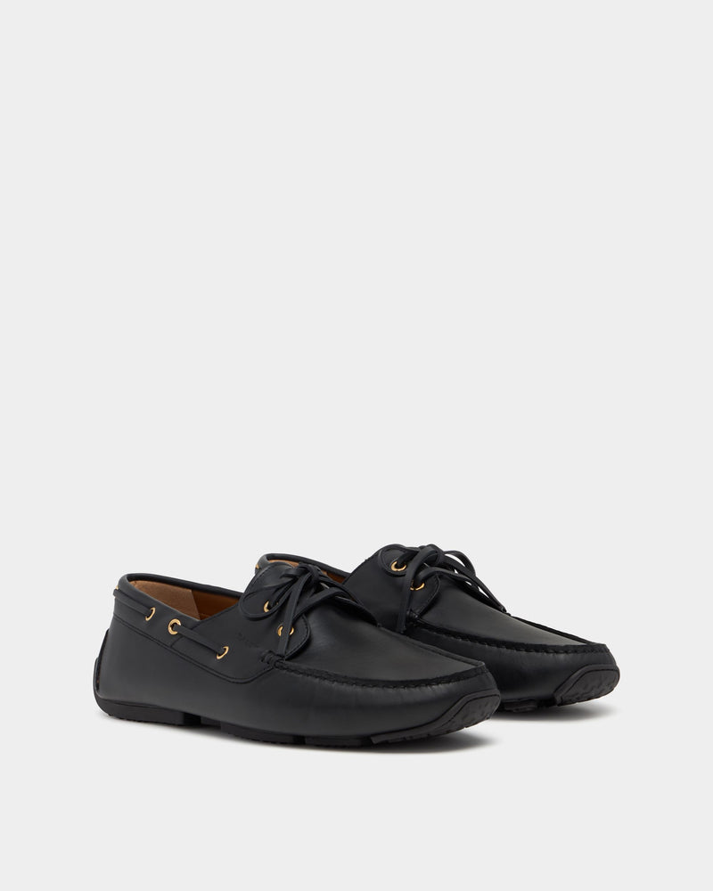 Pilot Driver in Black Leather