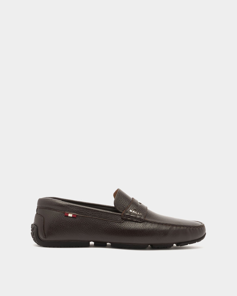 Pilot Driver in Brown Grained Leather