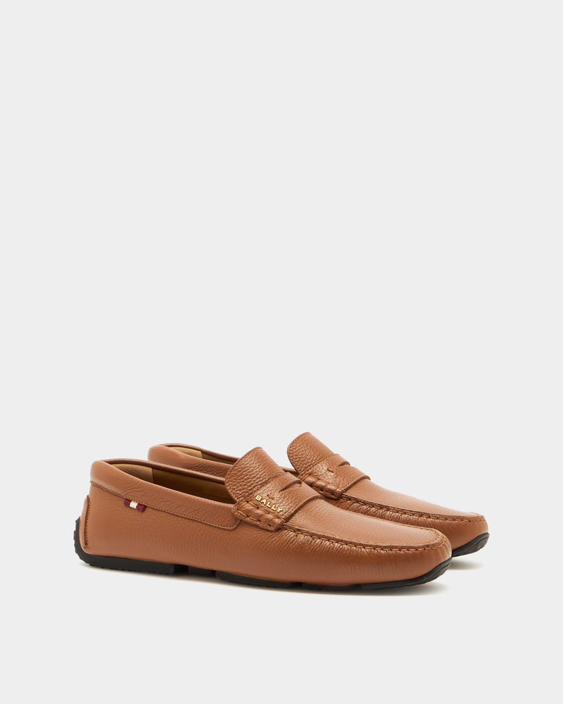 Pilot Driver in Brown Grained Leather