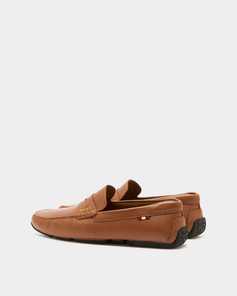 Pilot Driver in Brown Grained Leather