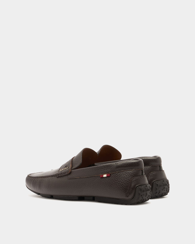 Pilot Driver in Brown Grained Leather