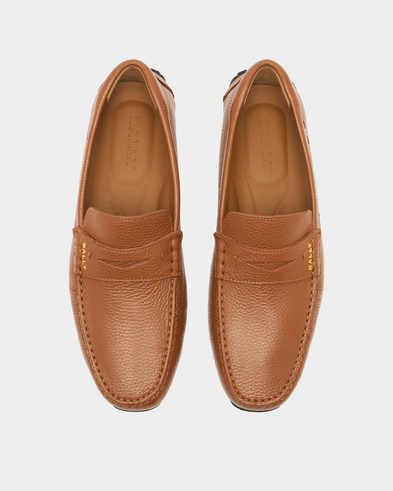 Pilot Driver in Brown Grained Leather