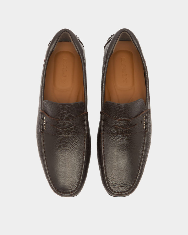 Pilot Driver in Brown Grained Leather