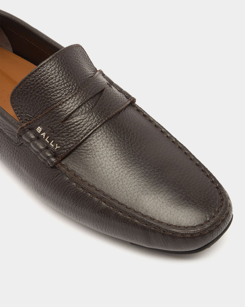 Pilot Driver in Brown Grained Leather