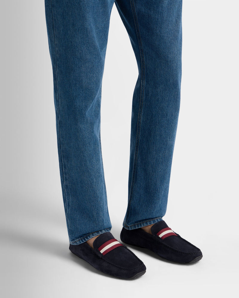 Pilot Driver in Navy Blue Suede