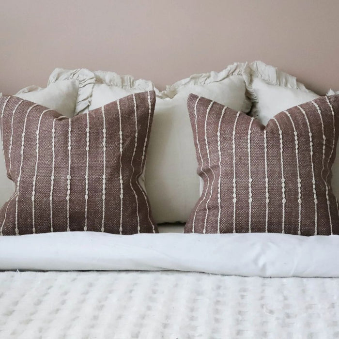 Plum Stripe Cushion
