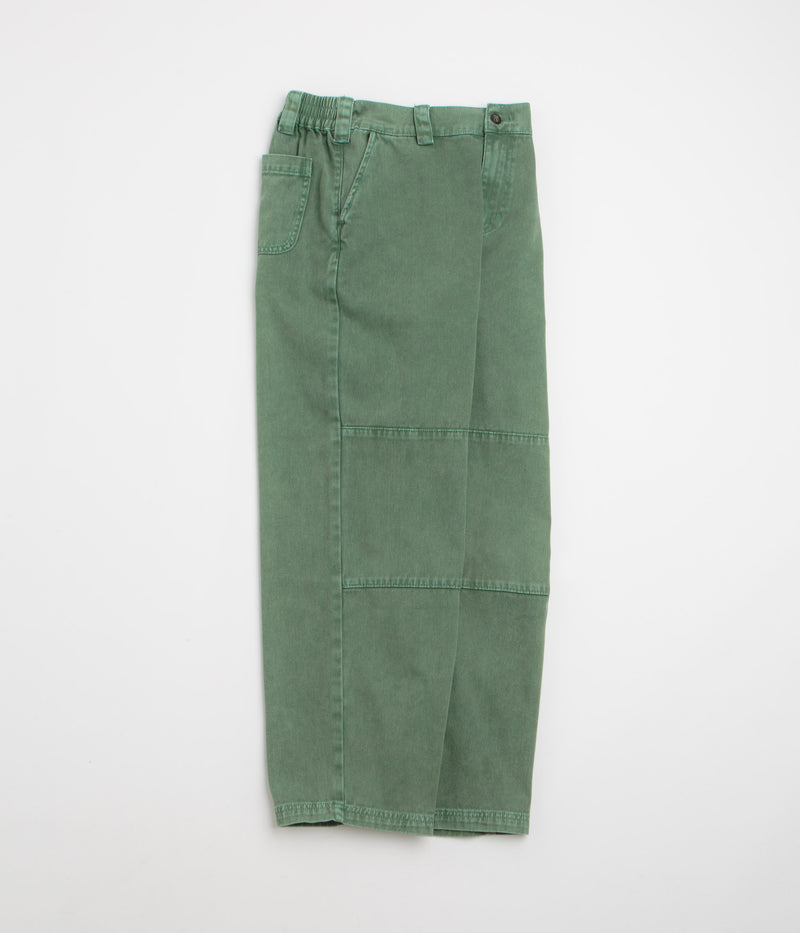 Poetic Collective Denim Sculptor Pants in Green Acid Wash and Green