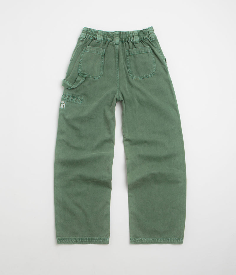 Poetic Collective Denim Sculptor Pants in Green Acid Wash and Green