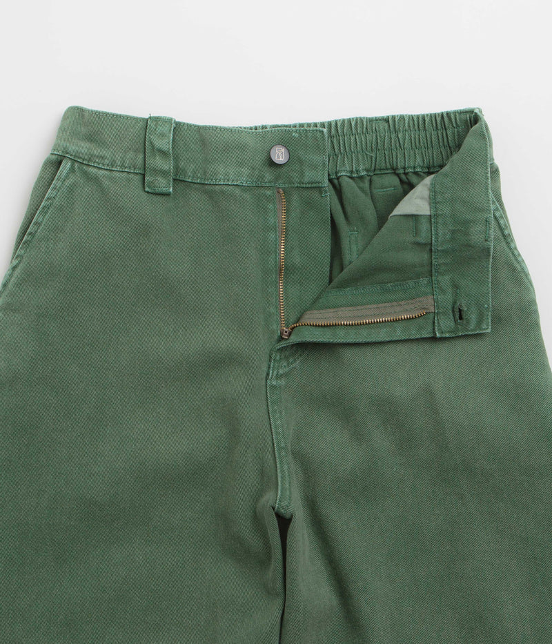 Poetic Collective Denim Sculptor Pants in Green Acid Wash and Green