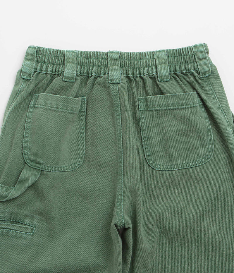 Poetic Collective Denim Sculptor Pants in Green Acid Wash and Green