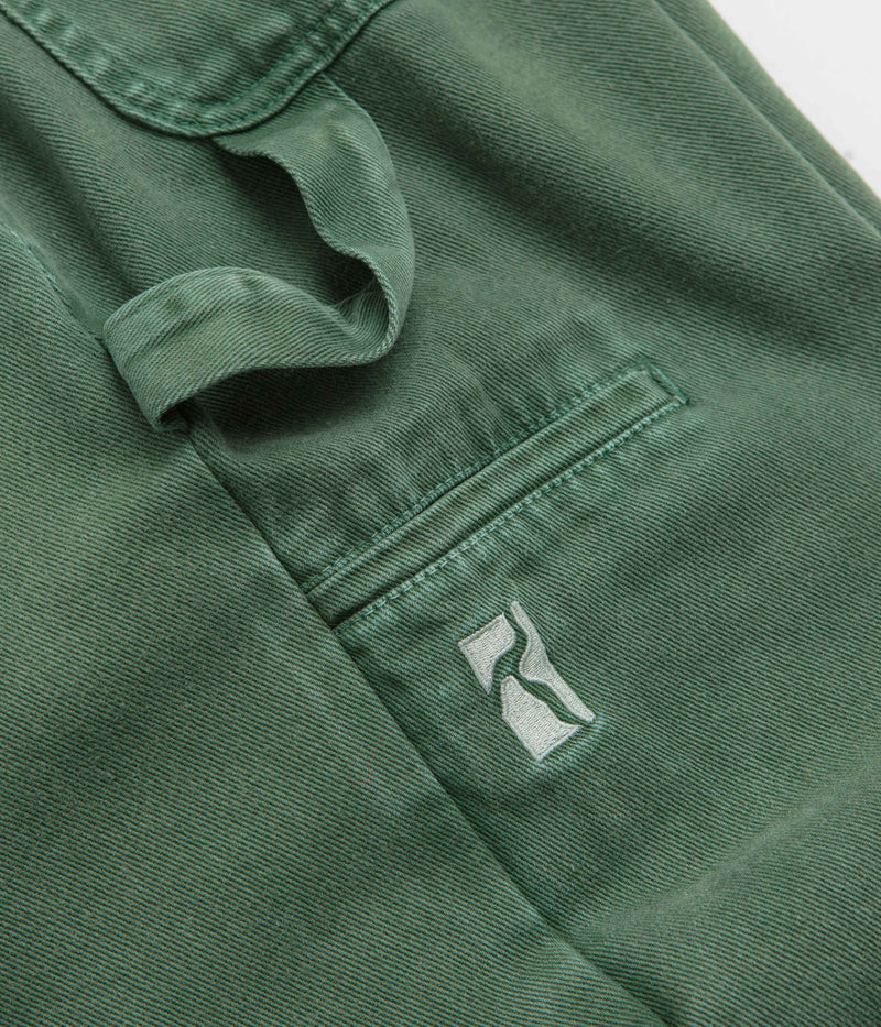 Poetic Collective Denim Sculptor Pants in Green Acid Wash and Green