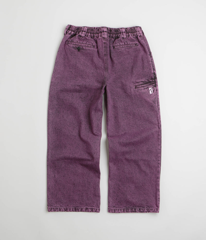 Poetic Collective Painter Pants in Purple Acid Wash Denim