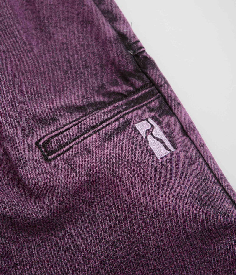 Poetic Collective Painter Pants in Purple Acid Wash Denim