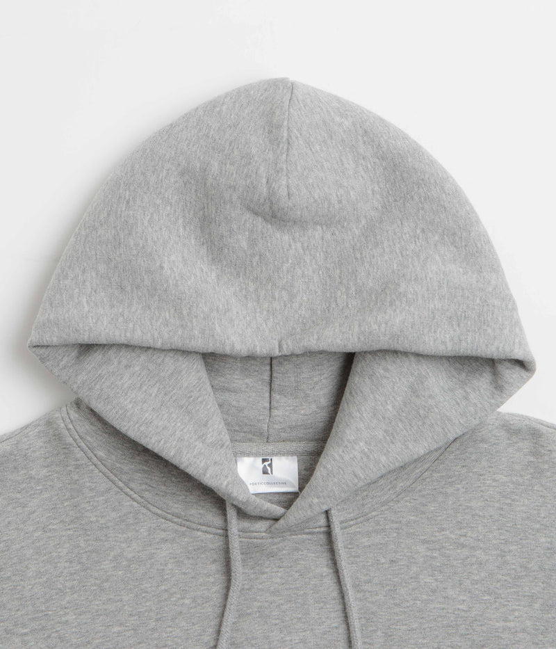 Poetic Collective Shaped Collage Hoodie in Heather Grey