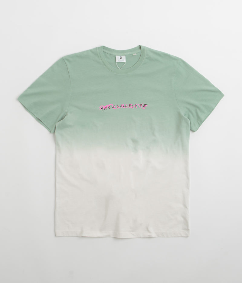 Poetic Collective Tie-Dye T-Shirt in Green and White