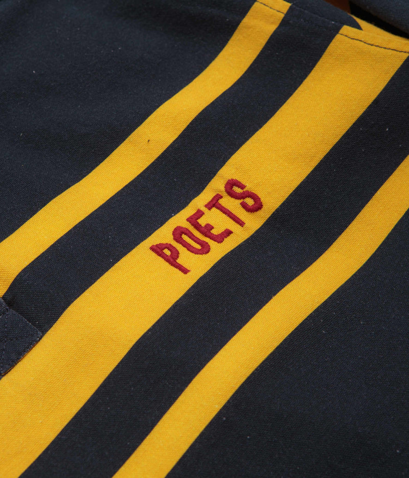 Poets Poets Rugby Shirt in Navy and Yellow