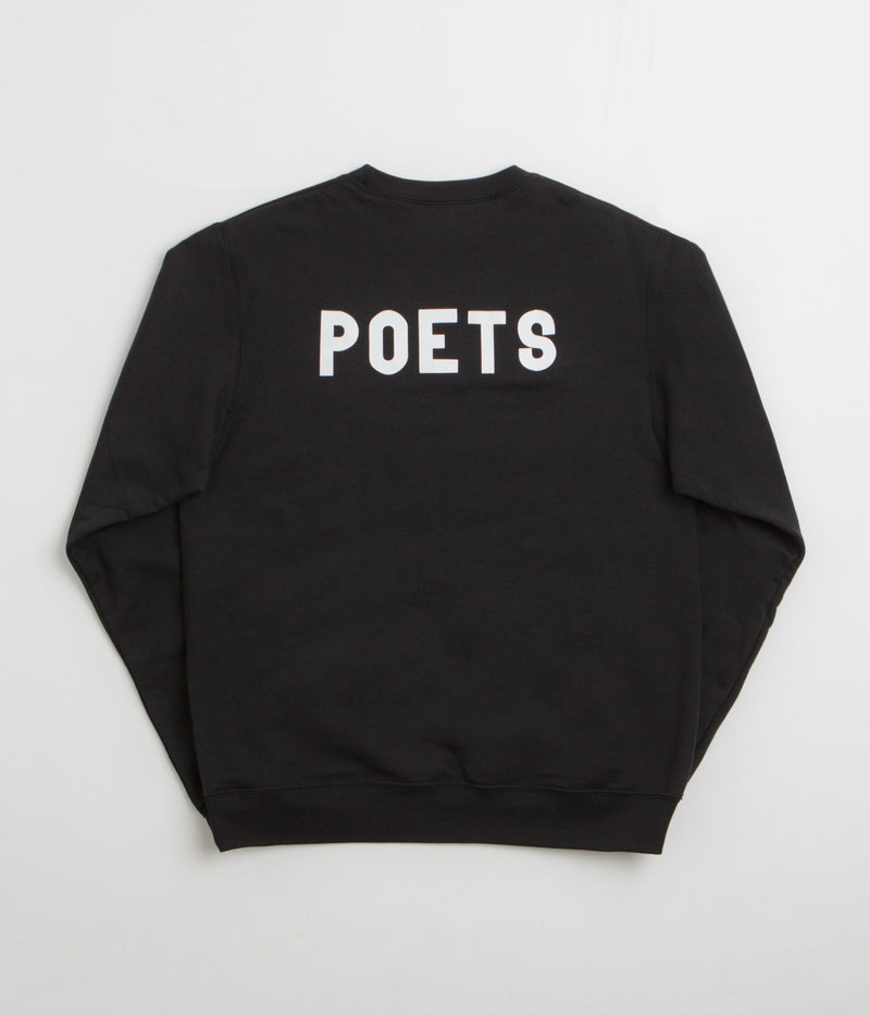 Poets World Famous Poets Crewneck Sweatshirt in Black