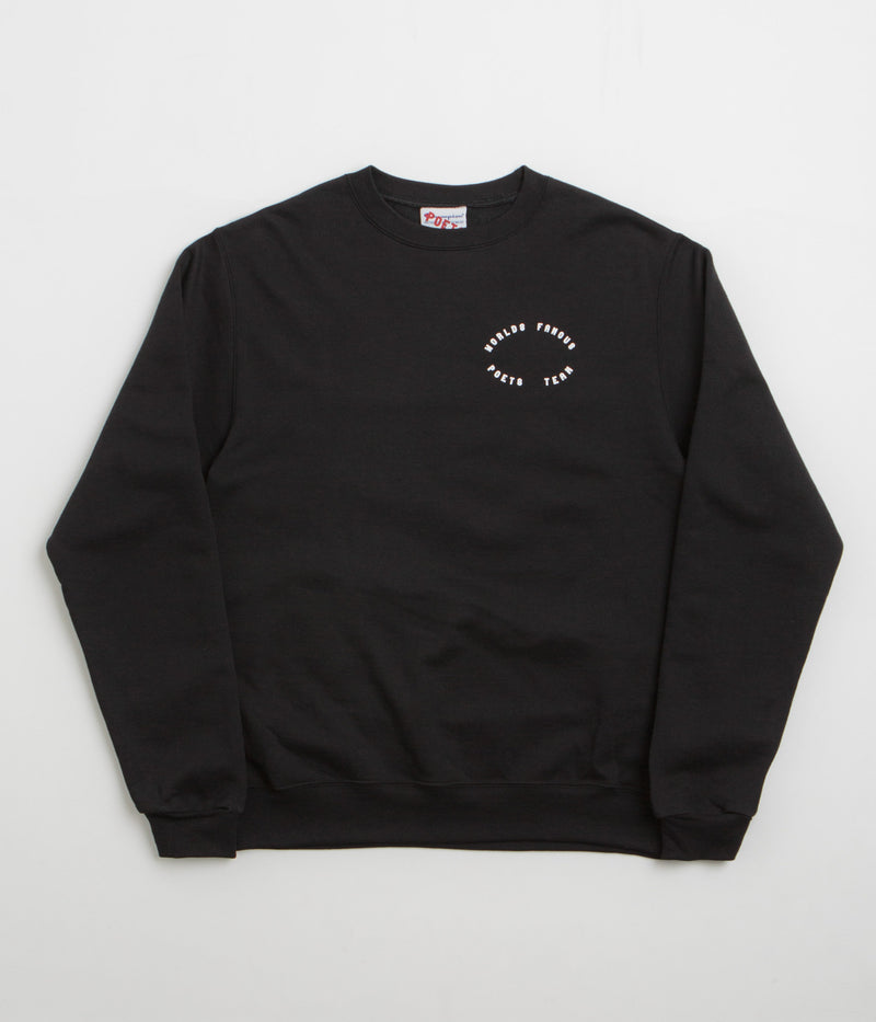 Poets World Famous Poets Crewneck Sweatshirt in Black