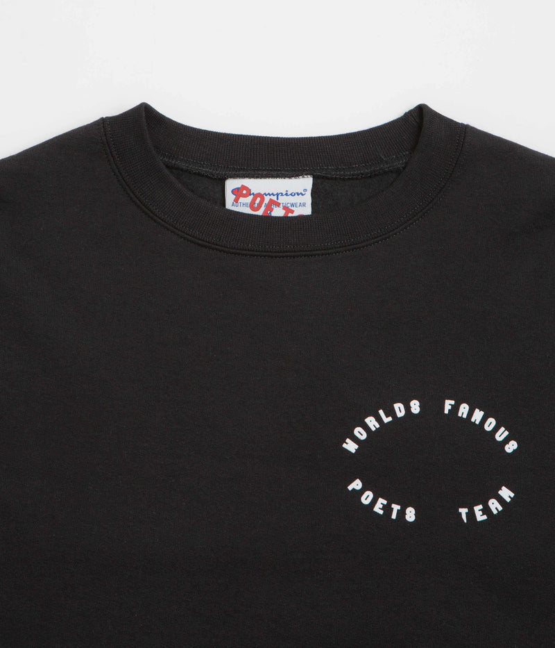 Poets World Famous Poets Crewneck Sweatshirt in Black