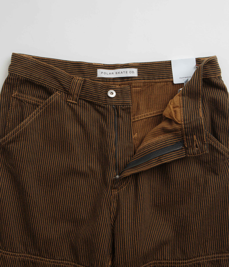 Polar 93 Hickory Stripe Work Pants in Rust