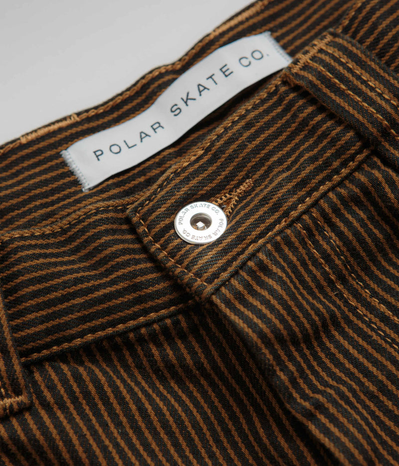 Polar 93 Hickory Stripe Work Pants in Rust