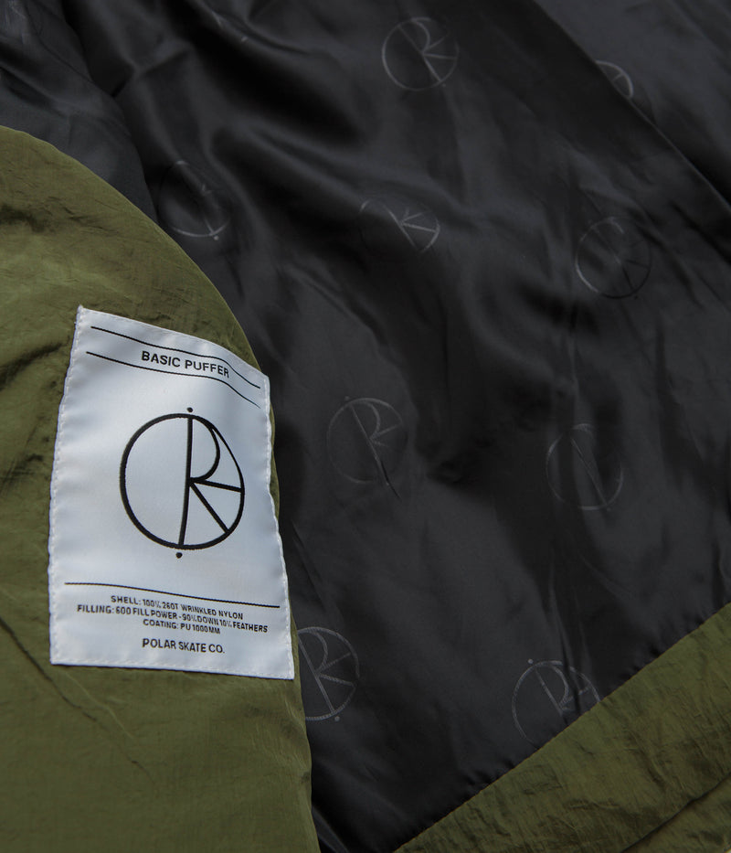 Polar Basic Puffer Jacket in Army Green