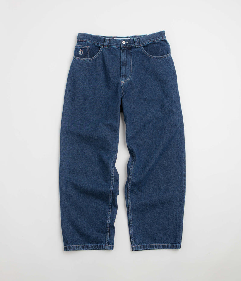 Polar Big Boy Jeans in Dark Blue and White Stitching
