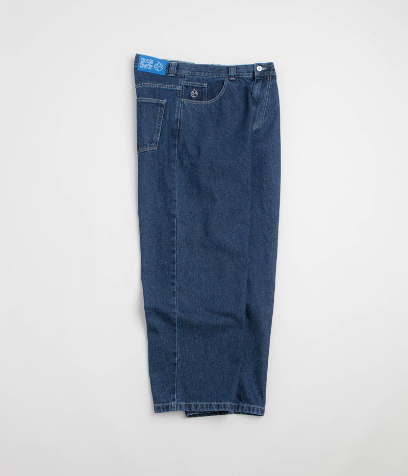 Polar Big Boy Jeans in Dark Blue and White Stitching