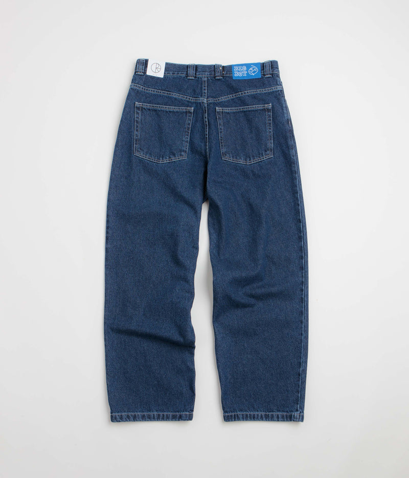 Polar Big Boy Jeans in Dark Blue and White Stitching