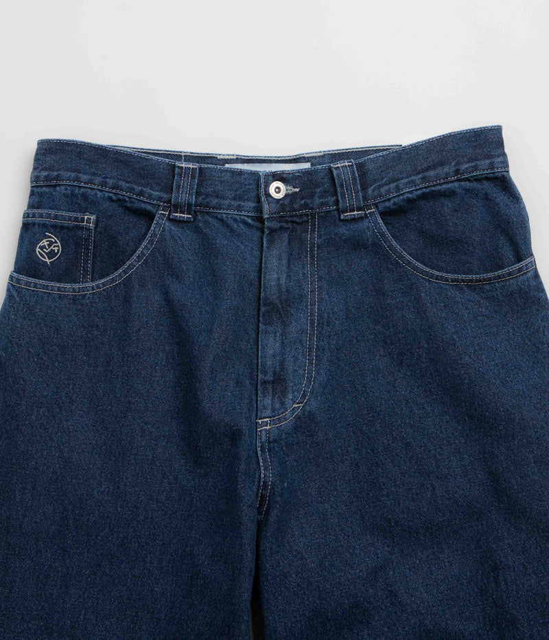 Polar Big Boy Jeans in Dark Blue and White Stitching