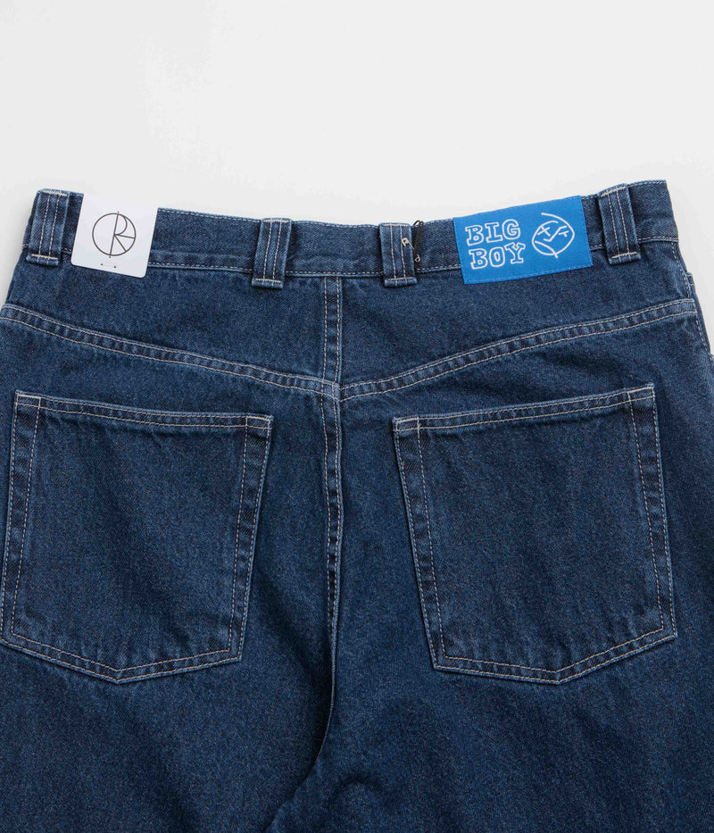 Polar Big Boy Jeans in Dark Blue and White Stitching