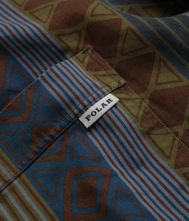Polar Big Boy Overshirt in Blue Green Mix