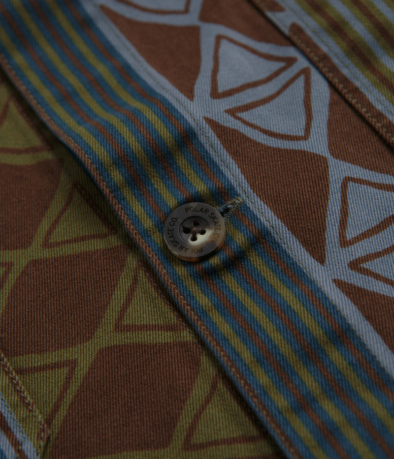 Polar Big Boy Overshirt in Blue Green Mix